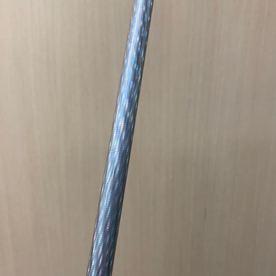 中古品 銀色 シルバー ホログラム アイアン シャフト 5本セット 素管 39インチ グリップ付_8