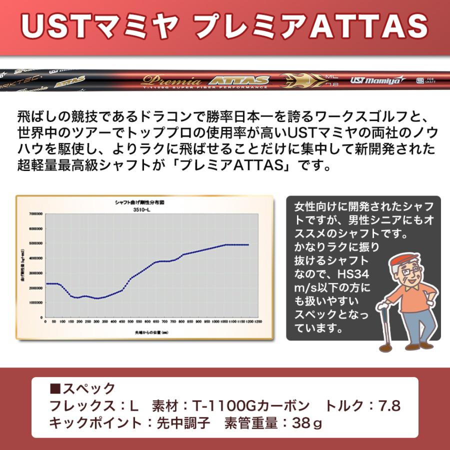 ゴルフ クラブ ドライバー 超高反発 ワークスゴルフ マキシマックス ブラックプレミア MAX1.7 カスタムシャフト仕様 短尺/標準/長尺｜worksgolf｜11