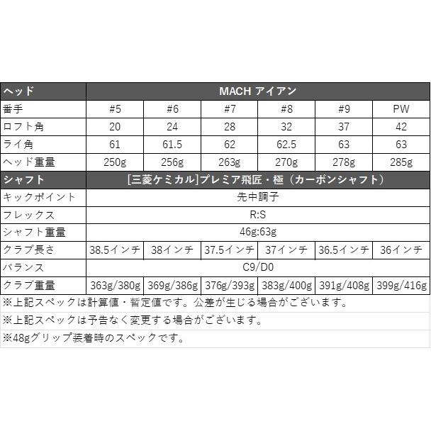 ワークスゴルフ 爆買 WORKSGOLF(ワークスゴルフ) MACHアイアン 6本