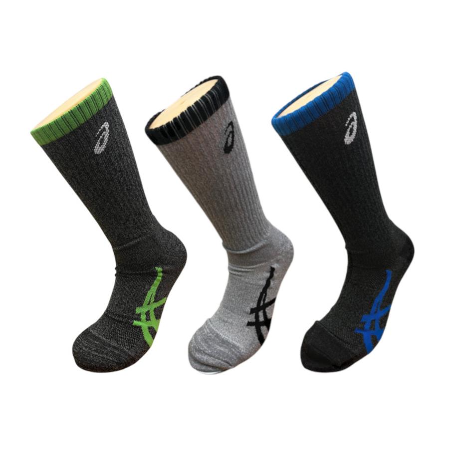 ASICS アシックス ソックス asics クルー丈 靴下 3足組 先丸 ASICS アシックス ソックス asics クルー丈 靴下 3足組 先丸