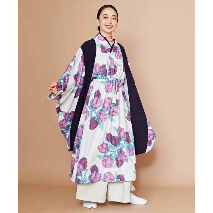 着物風ワンピース つぼみ 着物風 ワンピース 上品 和 モダン レトロ