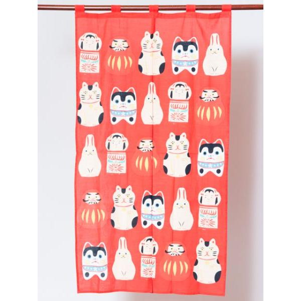 ミンゲイタチノ暖簾 カヤ kaya 日本 お土産 インテリア 和風 japan だるま 民芸 |  | 03