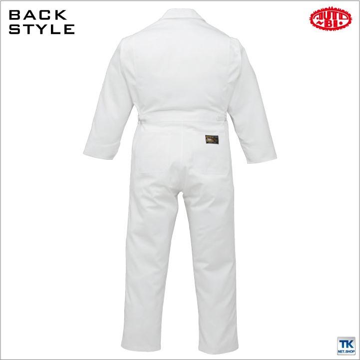 つなぎ ツナギ おしゃれ 作業服 作業着 スタンダードホワイト 白つなぎ 前金属ボタン 続服 ツヅキ オートバイ 春夏 半袖 ab-1600 | 山田辰 | 03