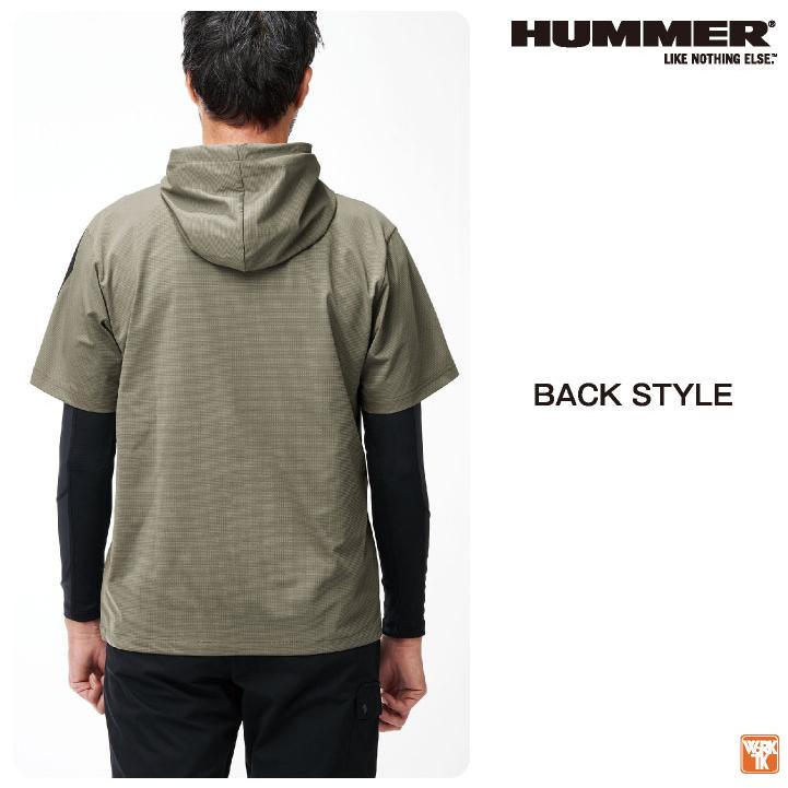 HUMMER パーカー 半袖 ドライ 吸汗速乾 軽量 涼しい プルオーバー オーバーシルエット 春夏 作業服 作業着 メンズ レディース ハマー アタックベース at-38559 |  | 04