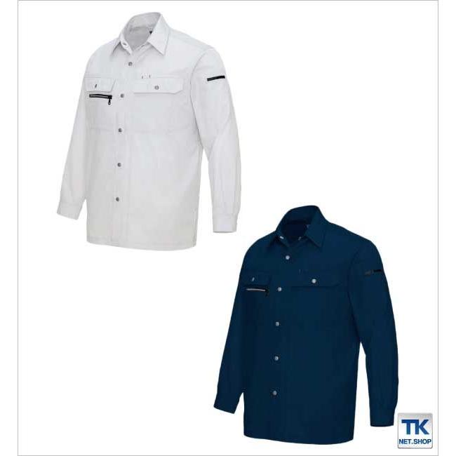 作業シャツ 長袖シャツ AZITO マックス 春夏 作業服 作業着 アイトス az-3435 | AZITO | 03