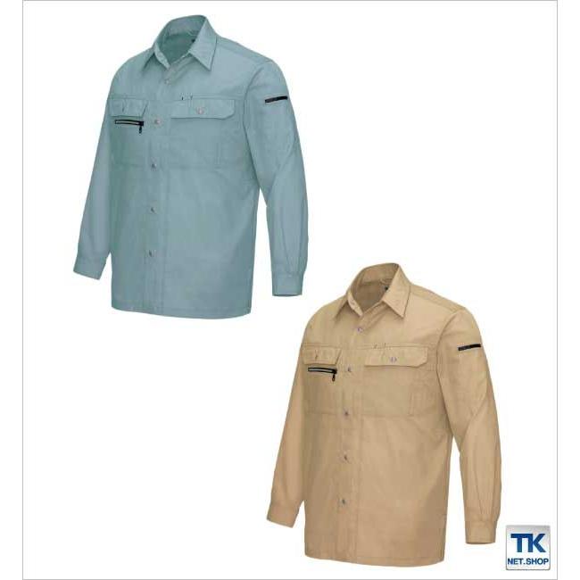 作業シャツ 長袖シャツ AZITO マックス 春夏 作業服 作業着 アイトス az-3435 | AZITO | 04