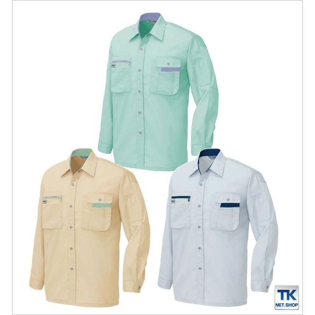 長袖シャツ 作業シャツ AITOZ ムービンカット 春夏 作業服 作業着 アイトス az-5325 | アイトス | 01