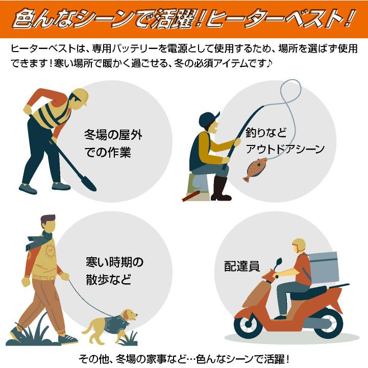 TULTEX 電熱ベスト バッテリー付 ヒーターベスト 電熱ウェア 防寒ベスト 冬 暖かい メンズ レディース 仕事服 作業着 夜間作業 アウトドア アイトス az-8313 |  | 05