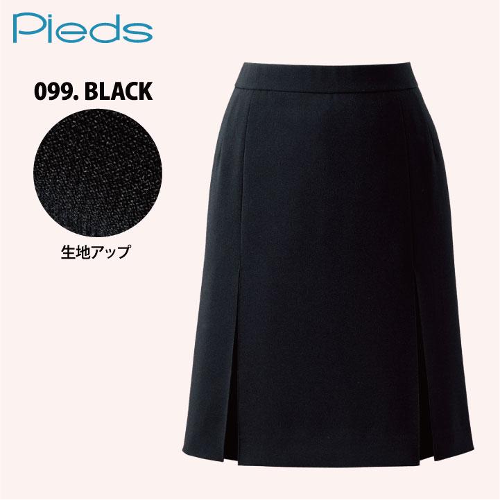 プリーツスカート 53cm丈 カーブゴム仕様 レディース ピエ アイトス 事務服 制服 仕事服 受付 接客業 オフィス スーツ スカート 年間 Pieds az-hcs3501 | アイトス | 03