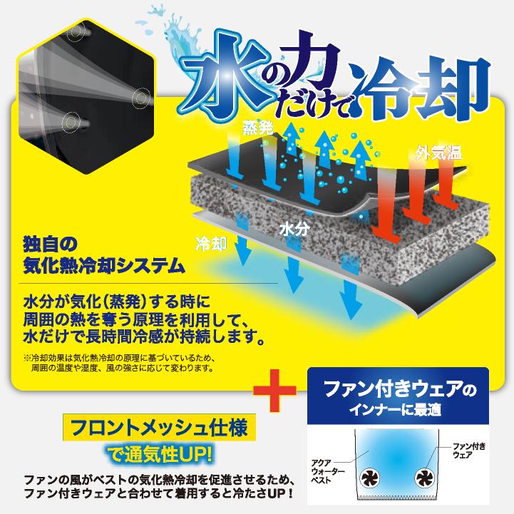 ビッグボーン 水冷服 インナー アクアウォーターベスト 春夏 上着 メンズ レディース 接触冷感 バッテリー不要 仕事服 作業着 おしゃれ トップス bb-at201 | bigborn | 07