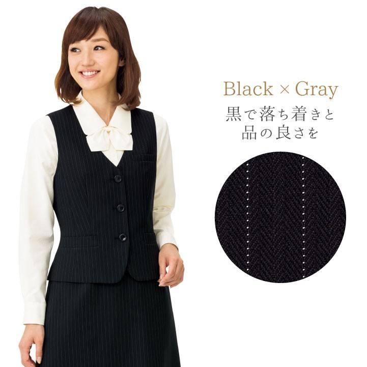 ベスト レディース ストライプ ボンマックス オフィスウェア フォーマルウェア 制服 事務服 スーツ BONMAX bm-av1250 | ボンマックス（ユニフォーム） | 03