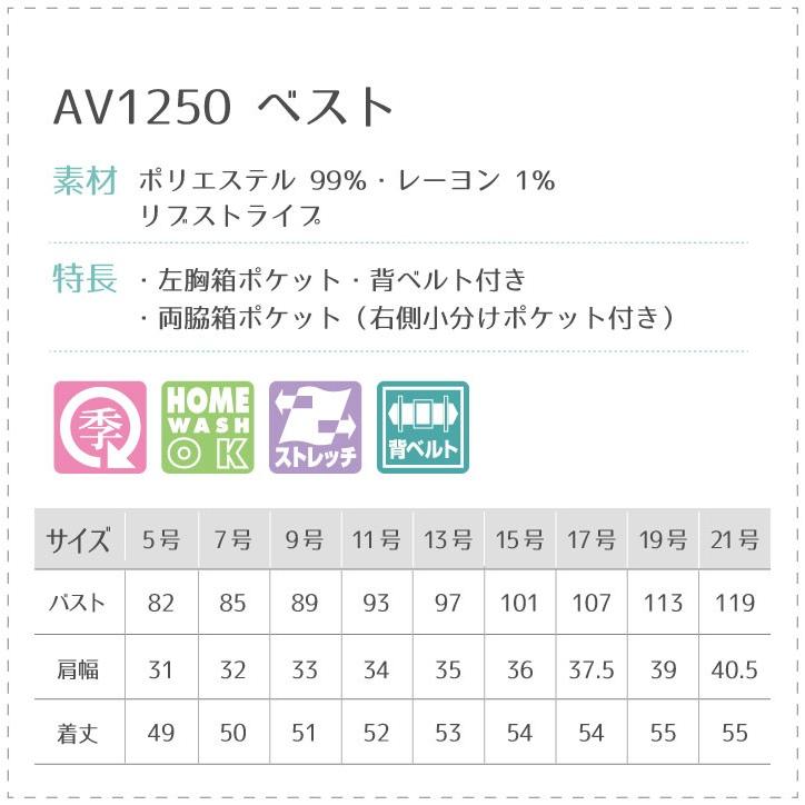 ベスト レディース ストライプ ボンマックス オフィスウェア フォーマルウェア 制服 事務服 スーツ BONMAX bm-av1250 | ボンマックス（ユニフォーム） | 06