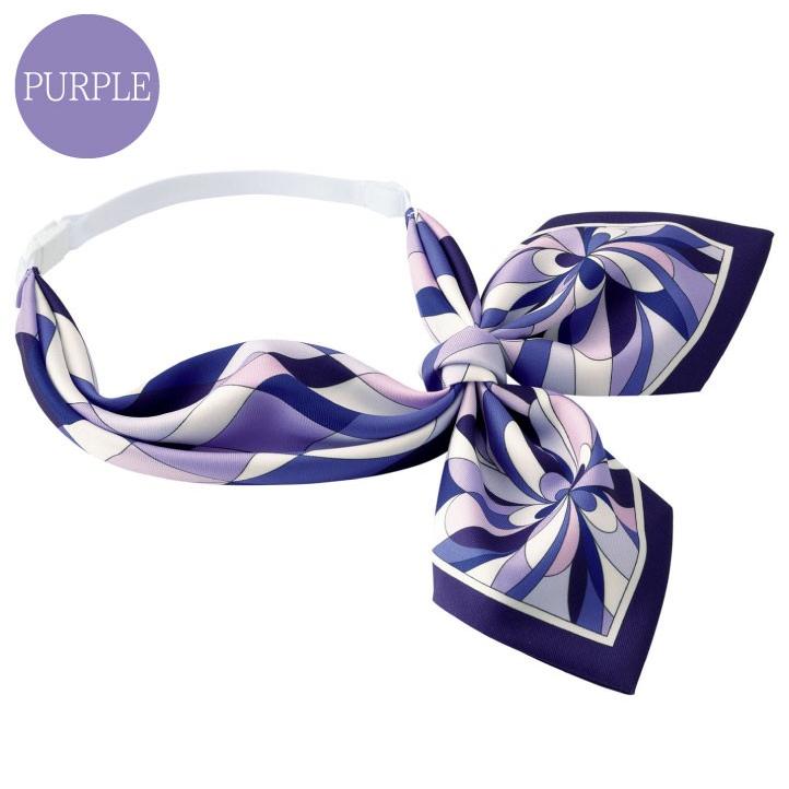 スカーフリボン 柄 アジャスター付き ボンマックス 事務服 制服 ユニフォーム フォーマル 鮮やか おしゃれ オフィス スカーフ BONMAX bm-ba9134 | ボンマックス（ユニフォーム） | 07