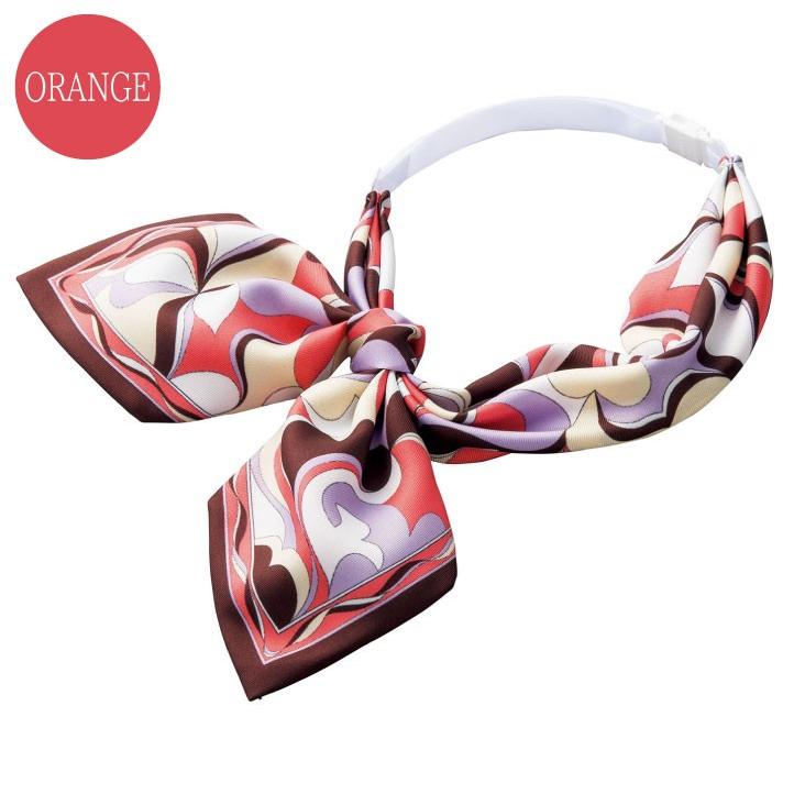 スカーフリボン 柄 アジャスター付き ボンマックス 事務服 制服 ユニフォーム フォーマル 華やか おしゃれ オフィス スカーフ BONMAX bm-ba9137 | ボンマックス（ユニフォーム） | 07