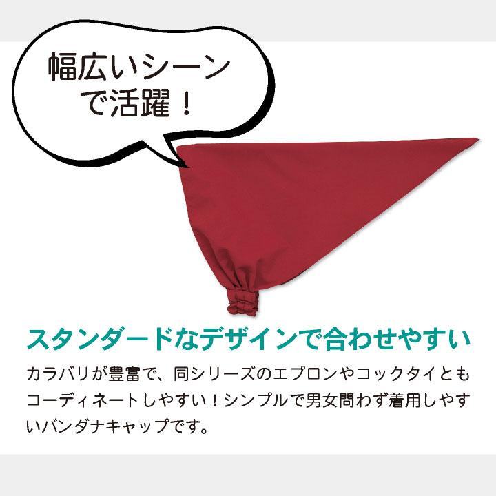バンダナ キャップ 耐塩素 撥水 撥油 防汚 制電 リップガード 男女兼用 飲食 レストラン カフェ キッチン ボストン商会 ボンユニ ネコポス bo-28322 | ブランド登録なし | 06