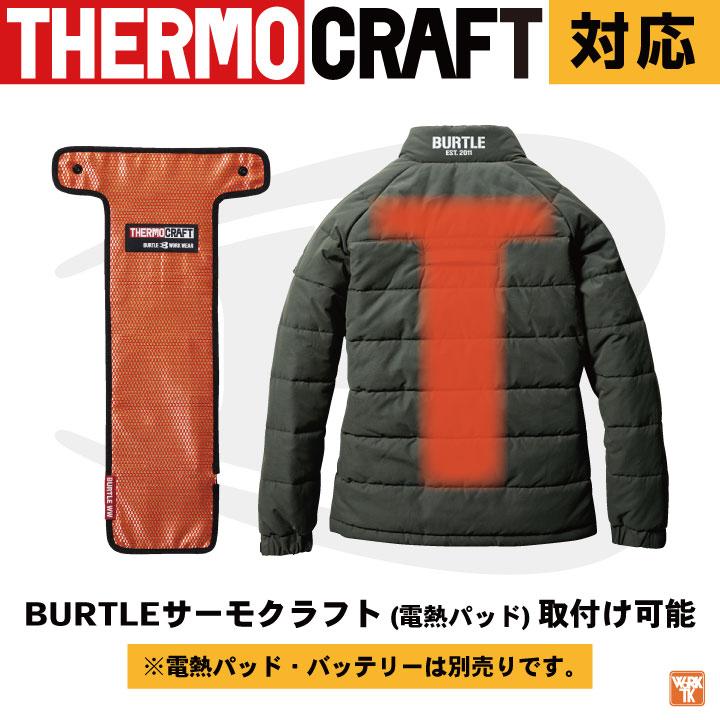 [即日発送]防寒着 バートル BURTLE サーモクラフト 防寒ジャケット+電熱パッド赤バッテリーセット 5040 THERMOCRAFT サイズ3XL BURTLE（バートル） サーモクラフト 長袖防寒ジャケット 防寒着 フル