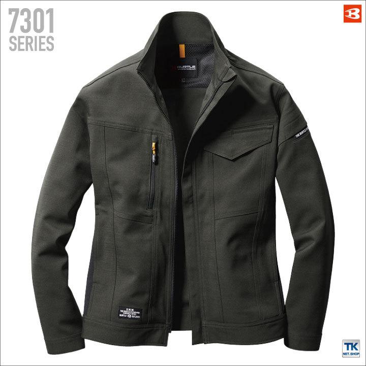 バートル ジャケット クレイジーストレッチ 吸水防汚加工 細身シルエット おしゃれ メンズ レディース BURTLE ワークウェア 春夏 秋冬 長袖 bt-7301 | BURTLE | 07