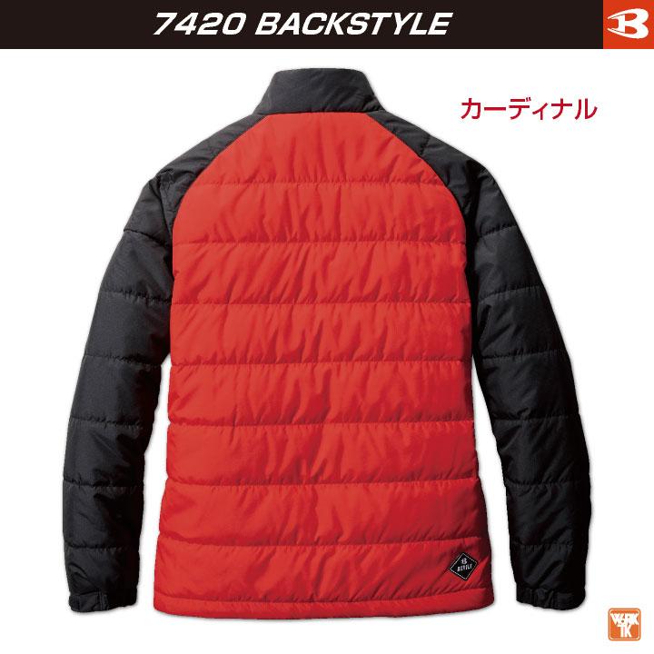 バートル 防寒着 秋冬 長袖 軽防寒 ジャケット 男女兼用 防風 撥水 SDGs 作業着 カジュアル おしゃれ メンズ レディース BURTLE bt-7420 | BURTLE | 08