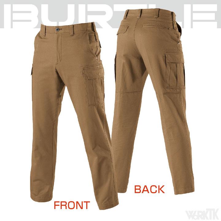 バートル カーゴパンツ 秋冬 メンズ 綿100％ ストレッチ 動きやすい 防縮 吸汗 作業服 作業着 鉄工 溶接 工場 庭師 運送業 大きいサイズ BURTLE bt-8032-b | BURTLE | 10