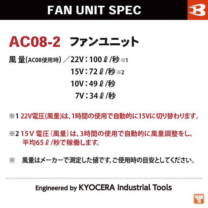 BURTLE（バートル） ファンユニット 単品 22V対応 エアークラフト