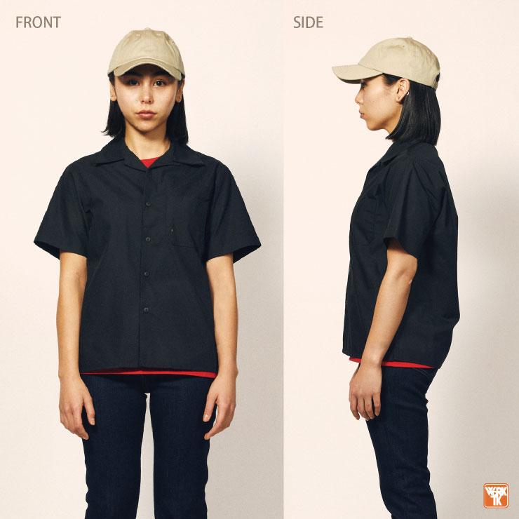 T Cオープンカラーシャツ ノンアイロン ユナイテッドアスレワークス ワークウエア ツイル シャツ 男女兼用 半袖シャツ 春夏 cb-1759-01 | United Athle | 07