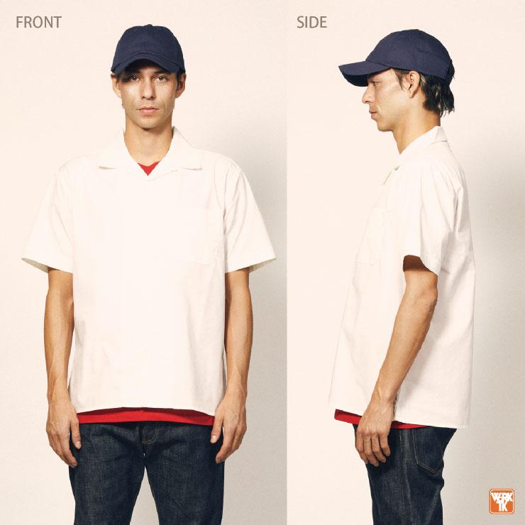 T Cオープンカラーシャツ ノンアイロン ユナイテッドアスレワークス ワークウエア ツイル シャツ 男女兼用 半袖シャツ 春夏 cb-1759-01 | United Athle | 08