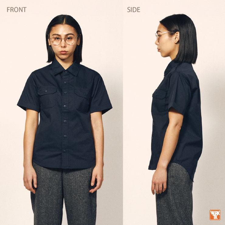 T Cワークシャツ ノンアイロン ユナイテッドアスレワークス ワークウエア ツイル シャツ 男女兼用 半袖シャツ 春夏 cb-1772-01 | United Athle | 07