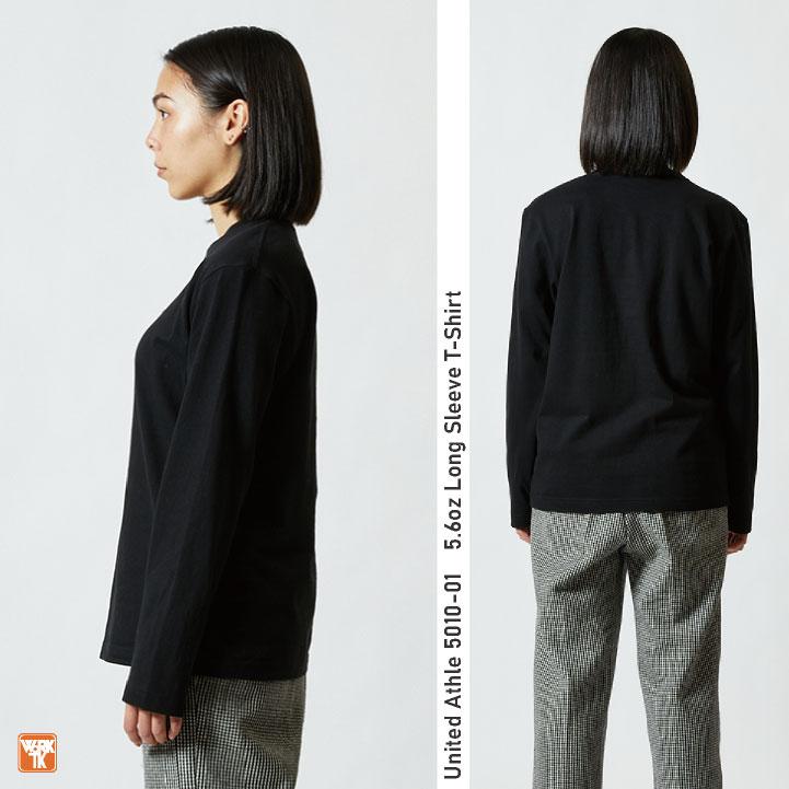 ユナイテッドアスレ 長袖 Tシャツ 5.6オンス 綿100％ カラバリ 無地Tシャツ カジュアル 男女兼用 メンズ レディース 加工用 プリント用 春夏 秋冬 cb-5010-01 | United Athle | 05