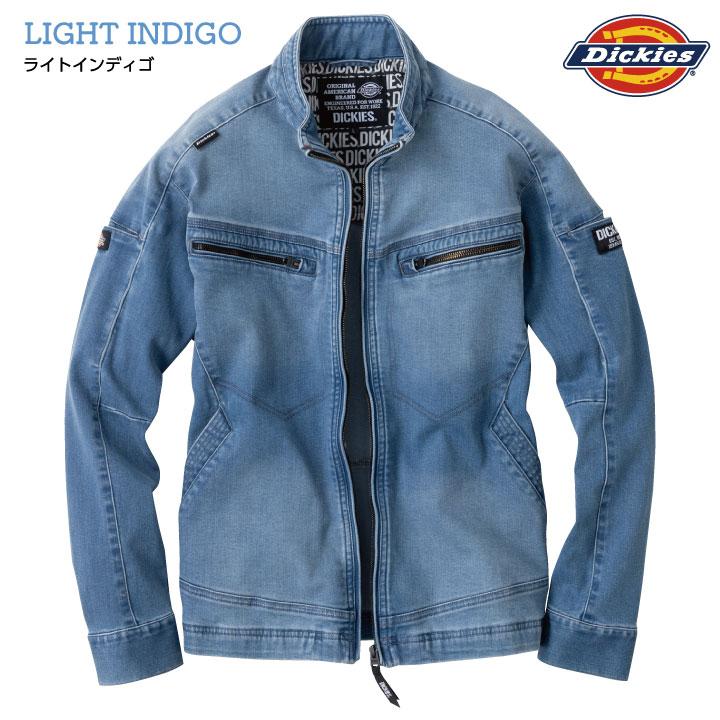 ディッキーズ ストレッチ デニム ジャケット 春夏 秋冬 ブルゾン メンズ レディース 仕事服 作業着 おしゃれ カジュアル Dickies コーコス 長袖 cc-d2900 | Dickies | 06