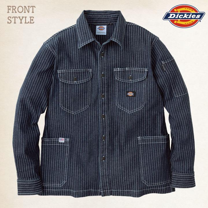 Dickies ディッキーズ ウォバッシュ デニム シャツジャケット Dickies ディッキーズ ウォバッシュ デニム シャツジャケット