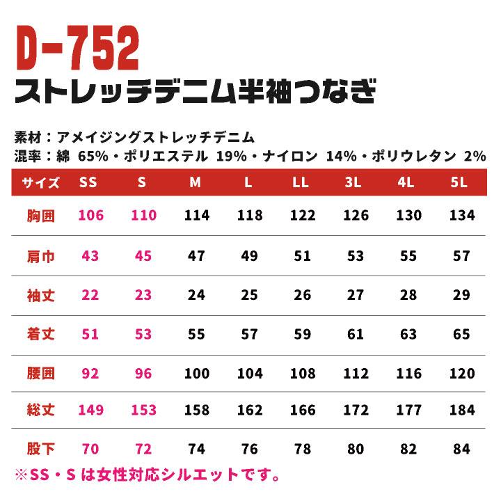 ディッキーズ Dickies つなぎ 日本規格 ストレッチ デニム 半袖 ワークウェア カジュアル ユニフォーム 作業服 春夏 コーコス cc-d752 |  | 04