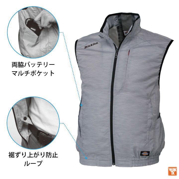 【新品】Dickies空調服ベスト ファン・バッテリー付きセッ Mサイズ 作業着 楽天市場】ディッキーズ ファン ベスト フルセットの通販