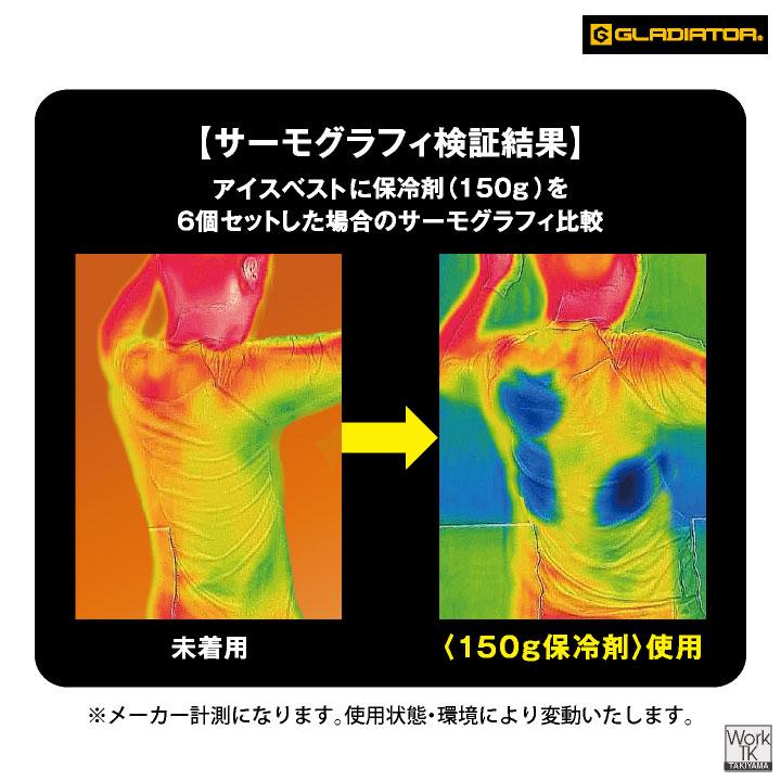 コーコス 北極 保冷剤 300g アイスベスト用 日本製 氷点下 アイスパック 冷たい 涼しい 春夏 作業服 作業着 暑さ対策 熱中症対策 グラディエーター cc-gi47431 | COーCOS | 03