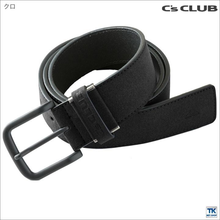 ベルト メンズ ベロア調ブラックバックルベルト C'CLUB chusan cs-0716 | ブランド登録なし | 03