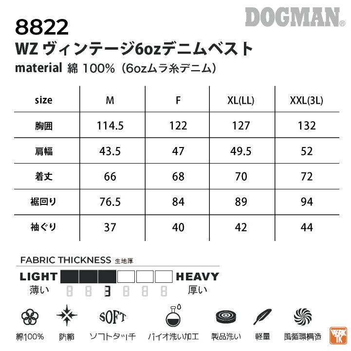 DOGMAN 空調作業服 24V 綿100 デニムベスト ファン・バッテリー フルセット 空調ウェア 春夏 作業着 メンズ レディース 中国産業 (992006＋993006) cs-8822-l | ブランド登録なし | 12