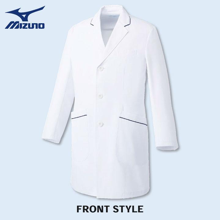 ミズノ ドクターコート メンズ MIZUNO シングル おしゃれ 白衣 医師 医療用 男性 チトセ 長袖 ct-mz0108 | MIZUNO | 06