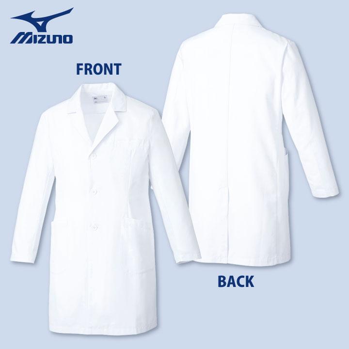 ミズノ ドクターコート メンズ MIZUNO シングル 白衣 医師 医療用 男性 チトセ 長袖 ct-mz0176 | MIZUNO | 07