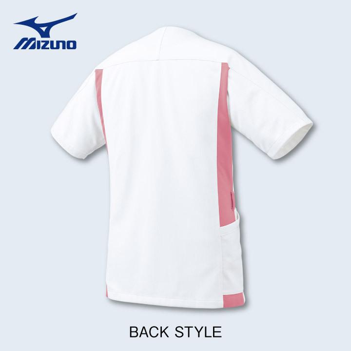 ミズノ メンズジャケット MIZUNO 透け防止 ストレッチ 白衣 病院 看護師 整骨院 整体師 介護士 男性 SSから5Lサイズ チトセ スクラブ 半袖 ct-mz0237 | MIZUNO | 08