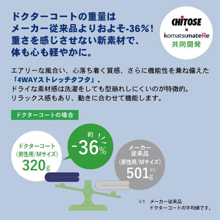 ミズノ ドクターコート レディース MIZUNO 長袖 シングル 白衣 診察衣 医療用 病院 医師 薬剤師 調剤薬局 クリニック 女性用 チトセ ct-mz0306 | MIZUNO | 06