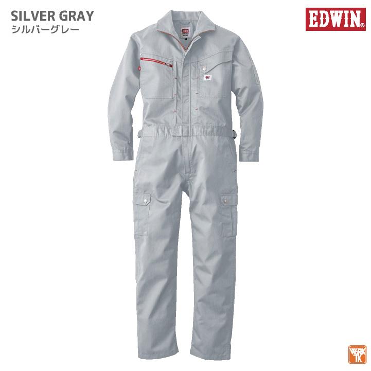 長袖つなぎ ツナギ EDWINつなぎ エドウィン オールインワン EDWIN ミニヘリンボン シャドーストライプつなぎ 続服 ツヅキ 春夏 秋冬 edwin-81002 | ブランド登録なし | 05