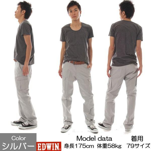 カーゴパンツ 作業ズボン 作業着 EDWINパンツ エドウィン EDWIN ミニヘリンボン シャドーストライプ ベトナムズボン 春夏 edwin-83002 | EDWIN | 02