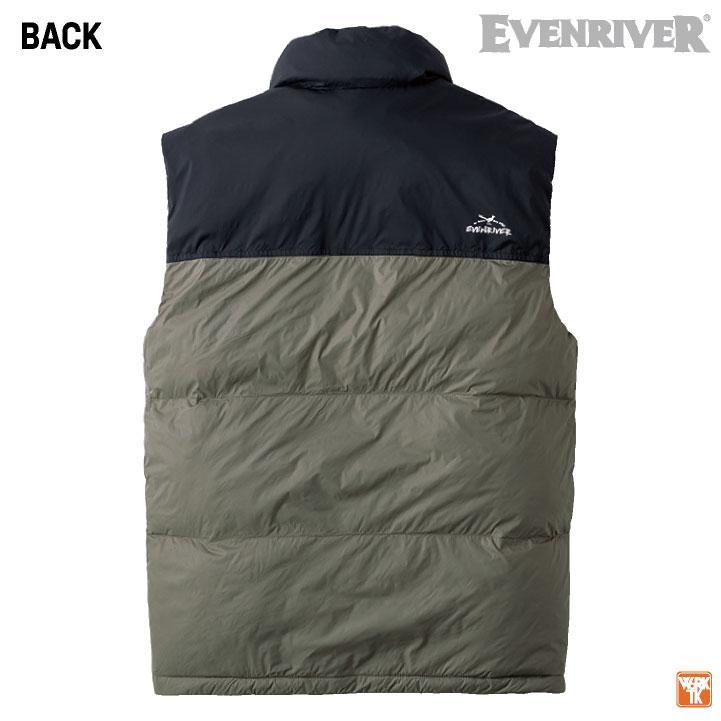 防寒ベスト コーデュラナイロン ダウンベスト 中綿 防寒着 防寒服 秋冬 作業着 作業服 カジュアル メンズ レディース イーブンリバー EVENRIVER er-gr2005 |  | 08