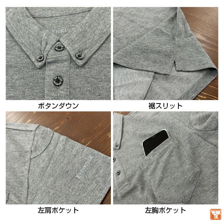 (特価2,820円→1,960円送料込)イーブンリバー ポロシャツ NR416 半袖 吸汗速乾 インナー 作業服 作業着 春夏 秋冬 ネコポス (即日出荷) er-nr416 | EVENRIVER | 03