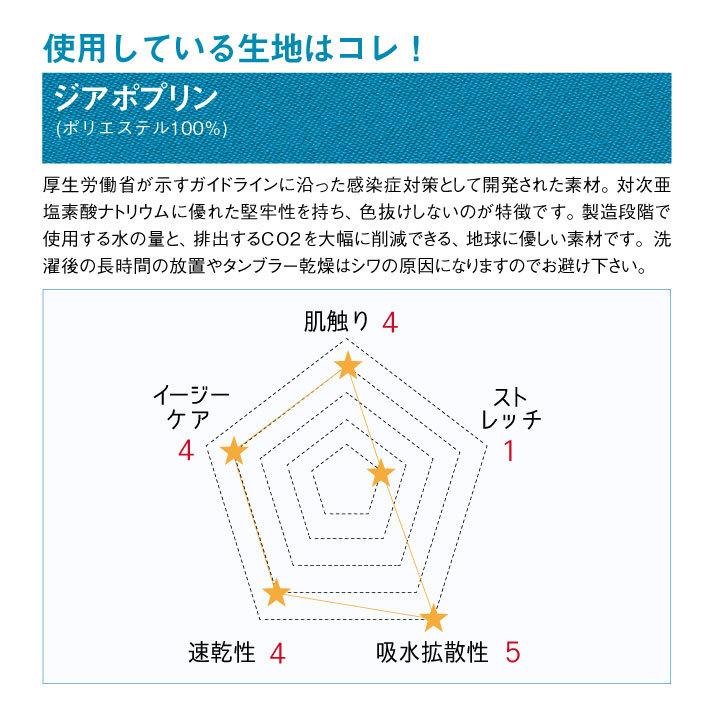 エプロン FOLK ジアスクラブ 白衣 メンズ レディース 医療 帰国外来 感染症病棟 発熱外来 歯科医師 助手 手術 ニット フォーク 2Way [ネコポス] fo-4049｜worktk｜07