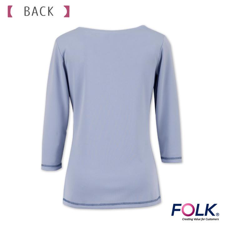 フォーク レディース カラーカットソー スクラブ インナー アンダーウェア ストレッチ インナーシャツ 年間 ネコポス 長袖 fo-9005 |  | 06