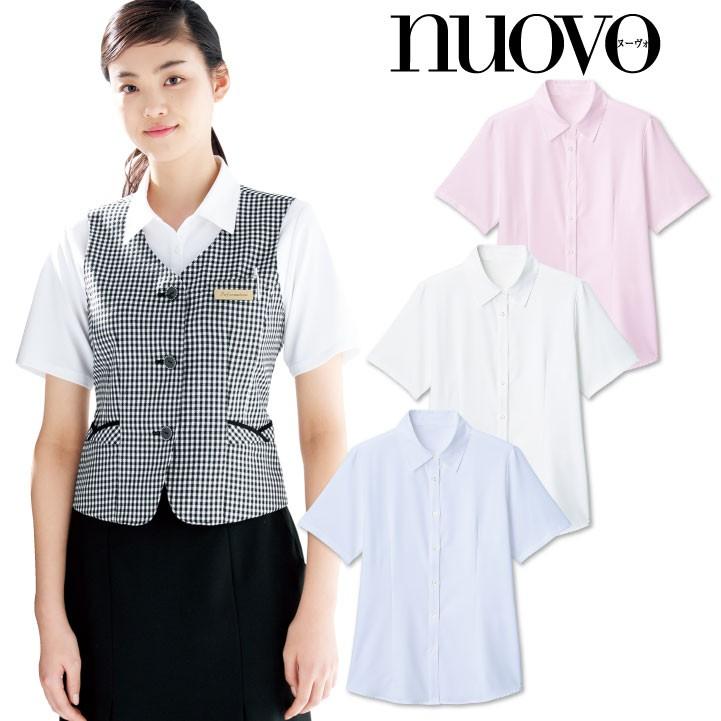 半袖ブラウス レディース 事務服 シャツ スーツ nouvo ヌーヴォ フォーク オフィスウェア フォーマルウェア 制服 fo-fb71329 | ブランド登録なし