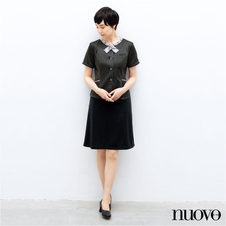 脇ゴムAラインスカート 春夏素材 レディース 事務服 nouvo ヌーヴォ FOLK フォーク オフィスウェア 企業受付 おもてなし フォーマルウェア スカート fo-fs45930 | ブランド登録なし | 02