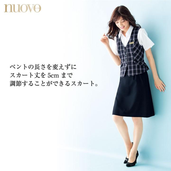 スカート レディース ひざ丈 制服 ベーシック 事務服 スーツ nouvo ヌーヴォ フォーク オフィスウェア 受付 フォーマルウェア fo-ss4005 | ブランド登録なし | 03