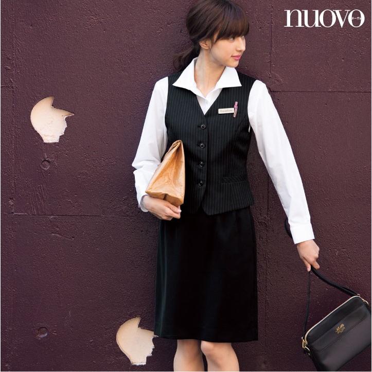 スカート レディース ひざ丈 制服 ベーシック 事務服 スーツ nouvo ヌーヴォ フォーク オフィスウェア 受付 フォーマルウェア fo-ss4005 | ブランド登録なし | 04
