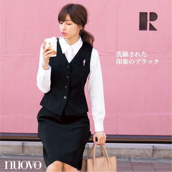 ベスト レディース シンプルシルエット 事務服 ジレ スーツ nouvo ヌーヴォ フォーク オフィスウェア 受付 フォーマルウェア 制服 fo-sv3005 | ブランド登録なし | 04
